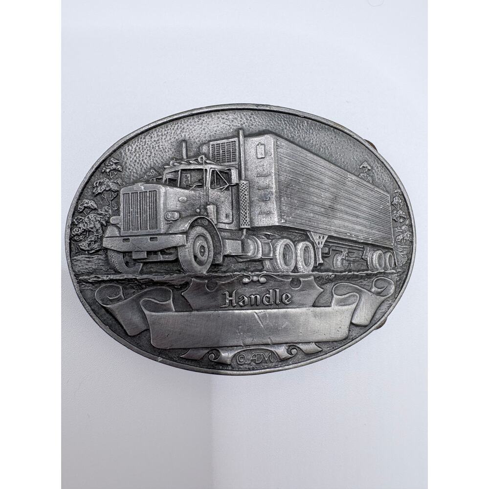 Handle Semi-truck Silver-Tone Belt Buckle by ADM